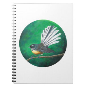New Zealand fantail bird (piwakawaka) - Notebook