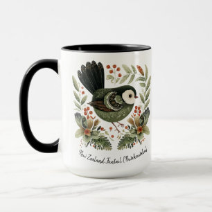 New Zealand Fantail Folk Art Mug