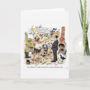 New Zealand Farming Cartoon Card