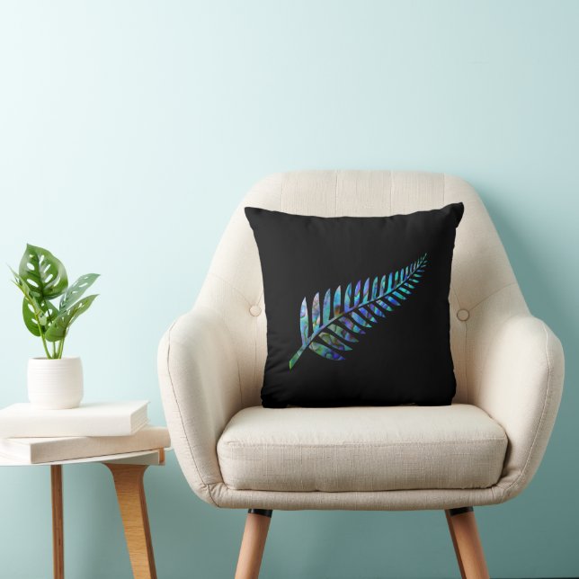 NEW ZEALAND FERN PAUA CUSHION (Chair)