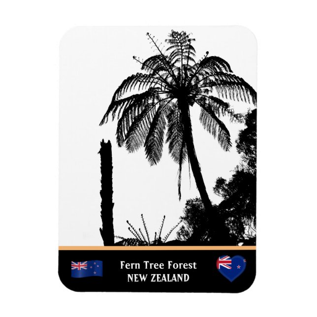 New Zealand - Fern Tree Forest / Wilderness Magnet (Vertical)