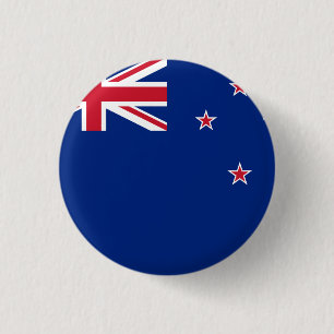 New Zealand Flag 3 Cm Round Badge