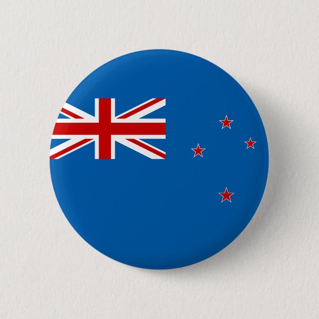 New Zealand flag 6 Cm Round Badge (Front)