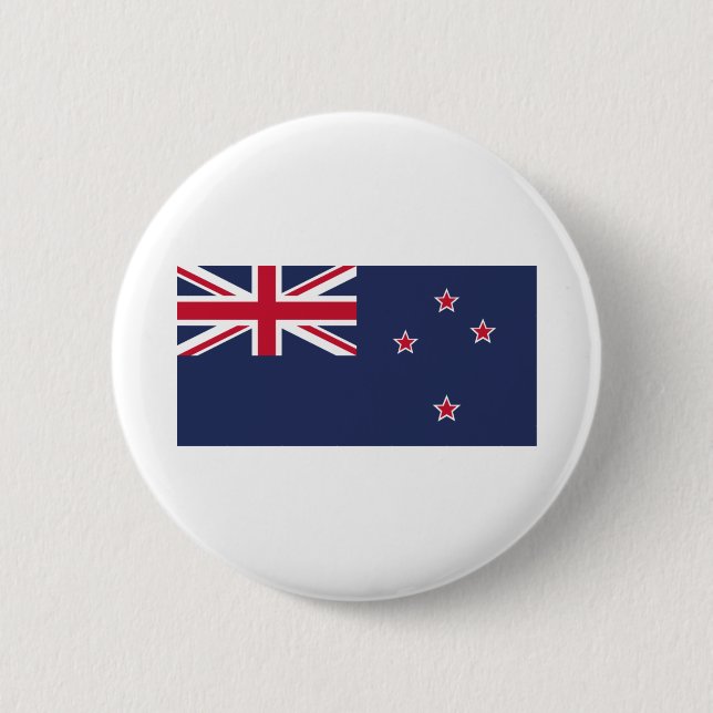 New Zealand Flag 6 Cm Round Badge (Front)