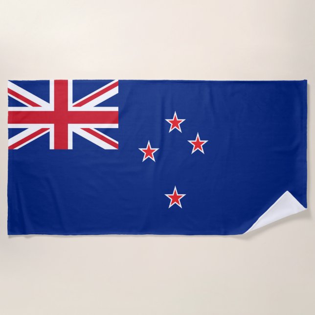 New Zealand flag Beach Towel (Front)