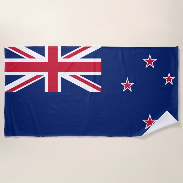 New Zealand Flag Beach Towel (Front)