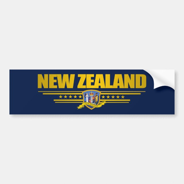 New Zealand Flag Bumper Sticker (Front)