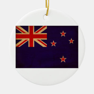 New Zealand Flag Ceramic Ornament