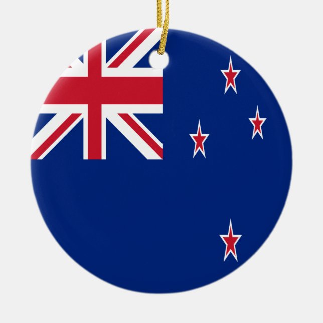 New Zealand Flag Ceramic Ornament (Front)