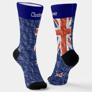 New Zealand Flag Design Socks