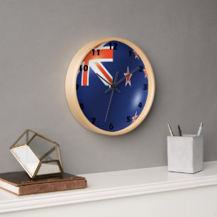 New Zealand Flag Design Wall Clock