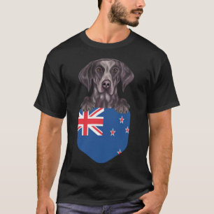New Zealand Flag German Shorthaired Pointer Dog In T-Shirt