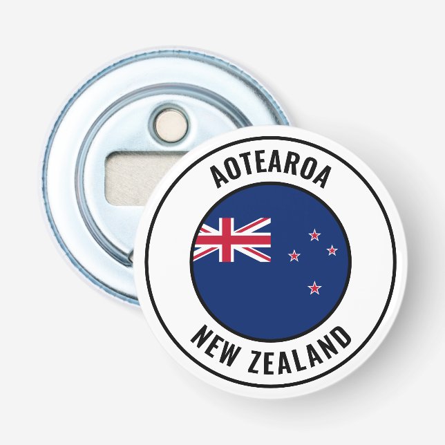 New Zealand Flag Gorgeous Patriotic Bottle Opener (Front)