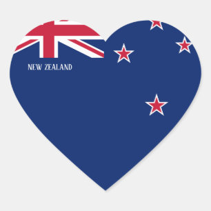 New Zealand Flag Heart Sticker