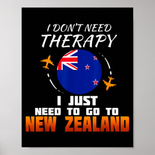 New Zealand Flag I Vacation I Funny New Zealand  Poster