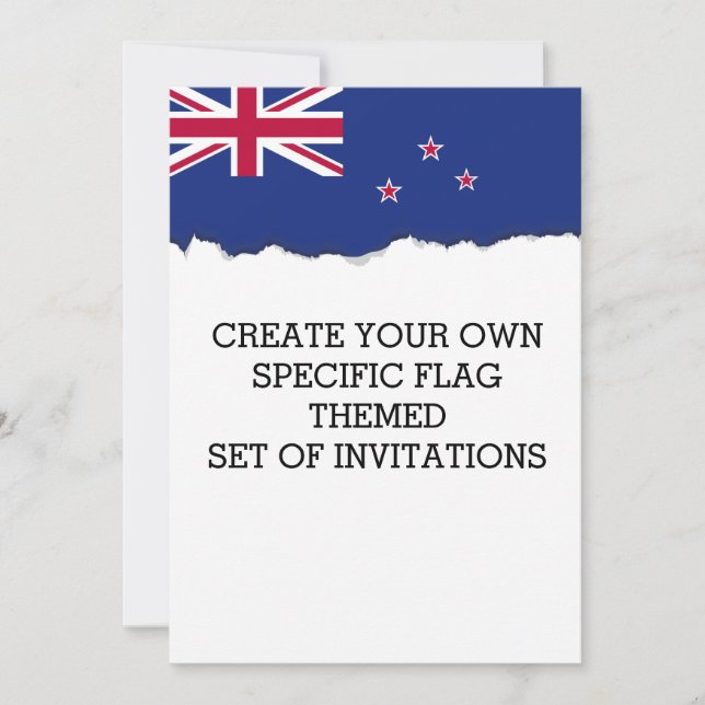 New Zealand Flag Invitation (Front)