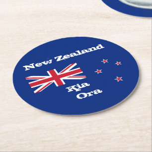New Zealand Flag & Kia Ora coasters / New Zealand