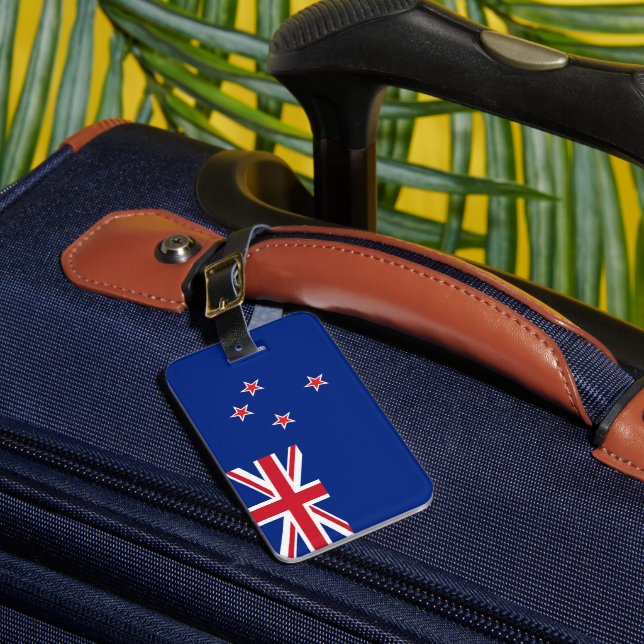 New Zealand flag Luggage Tag (Front Insitu 1)