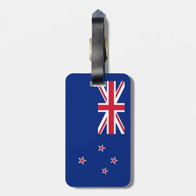 New Zealand flag Luggage Tag (Back Vertical)