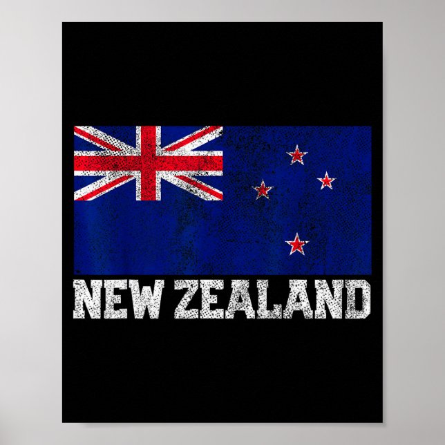 New Zealand Flag National Pride Roots Country Fami Poster (Front)