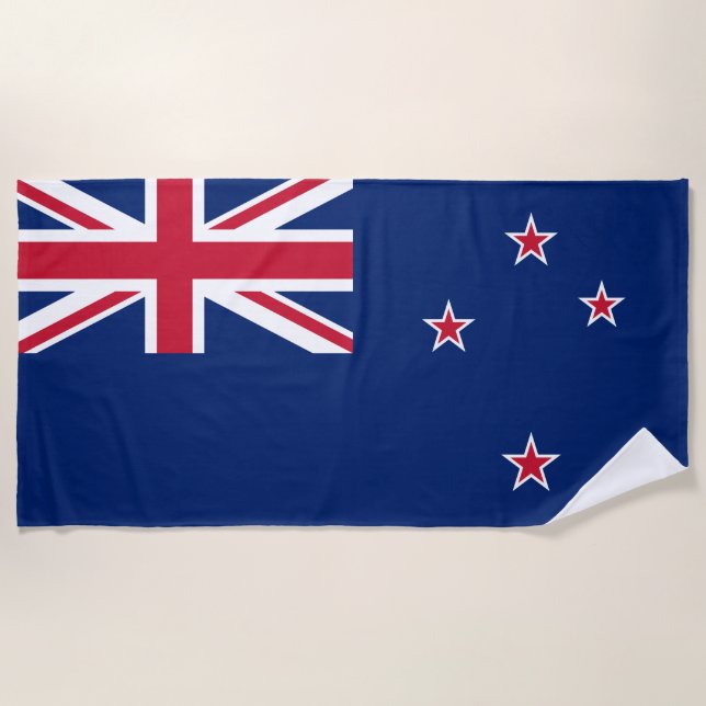 New Zealand Flag (NZ) Beach Towel (Front)