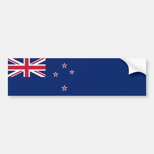 New Zealand Flag (NZ) Bumper Sticker (Front)