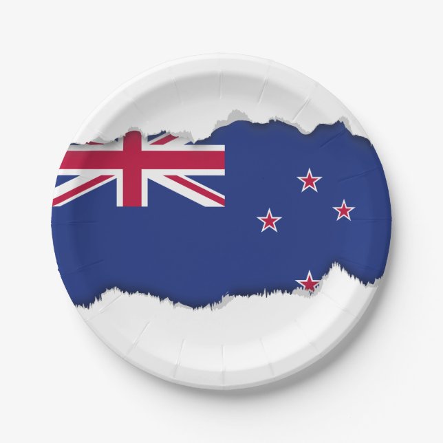 New Zealand Flag Paper Plate (Front)