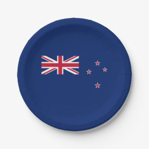 New Zealand Flag Paper Plate