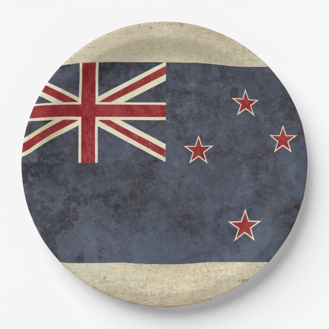 New Zealand Flag Paper Plates (Front)