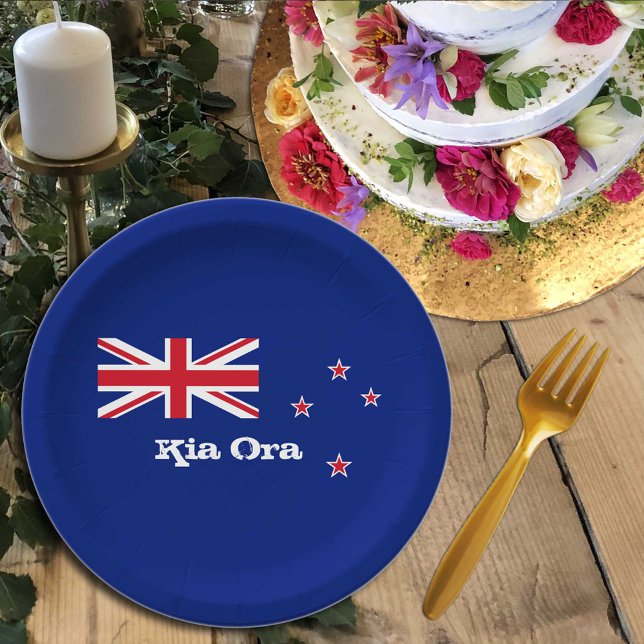 New Zealand flag party plates, sports /rugby fans Paper Plate (Creator Uploaded)