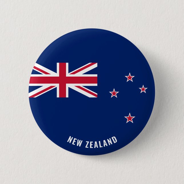 New Zealand Flag Patriotic 6 Cm Round Badge (Front)
