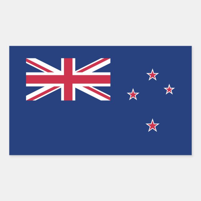 New Zealand Flag Rectangular Sticker (Front)