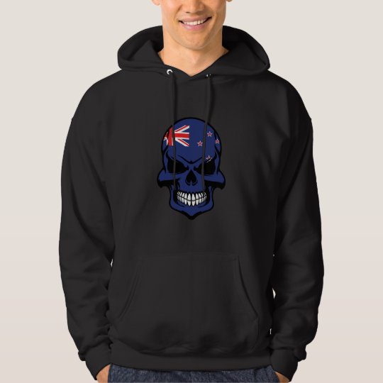 New Zealand Flag Skull Hoodie