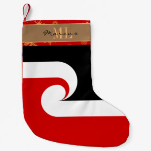 New Zealand Flag stocking, Maori Flag, Wave / Surf Small Christmas Stocking