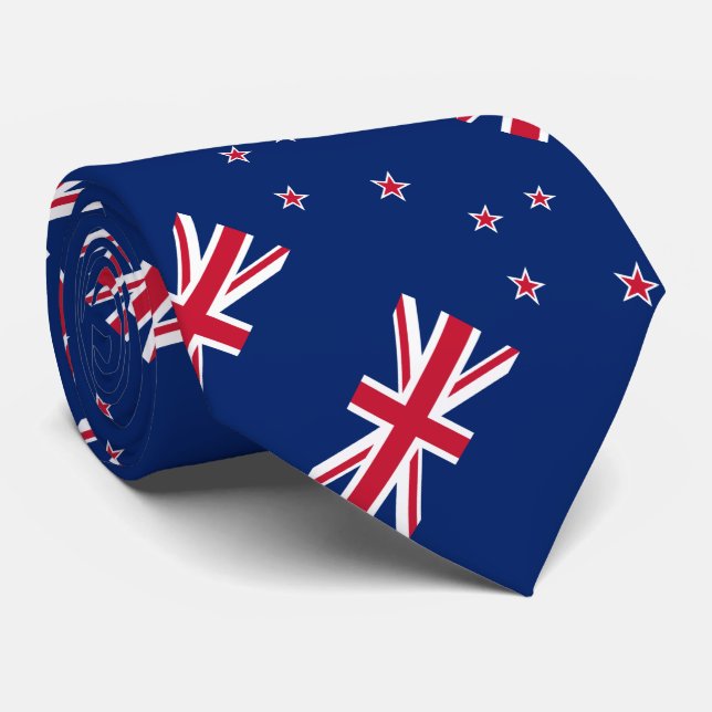 New Zealand Flag Tie (Rolled)