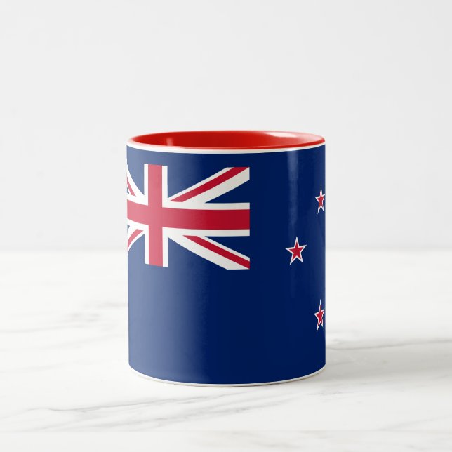 New Zealand Flag Two-Tone Coffee Mug (Center)