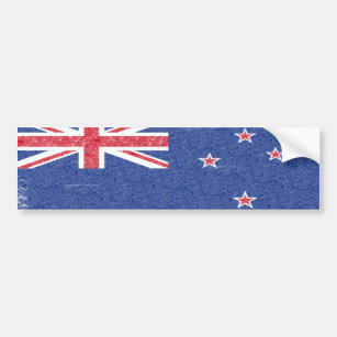 New Zealand Flag Vintage Style Bumper Sticker