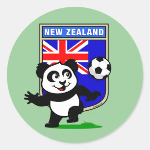 New Zealand Football Panda Classic Round Sticker