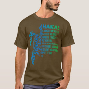New Zealand Haka Ka Mate Song urtle Rugby Maori  T-Shirt