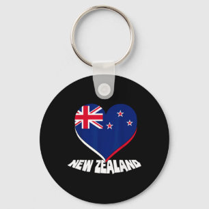 New Zealand Heart Love New Zealand Proud New Key Ring