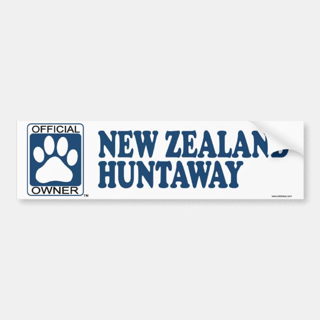 New Zealand Huntaway Blue Bumper Sticker (Front)