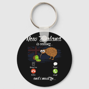 New Zealand Is Calling And I Must Go Key Ring