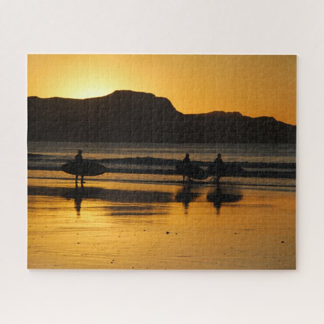 New Zealand Jigsaw Puzzle Gisborne surfer sunrise (Horizontal)