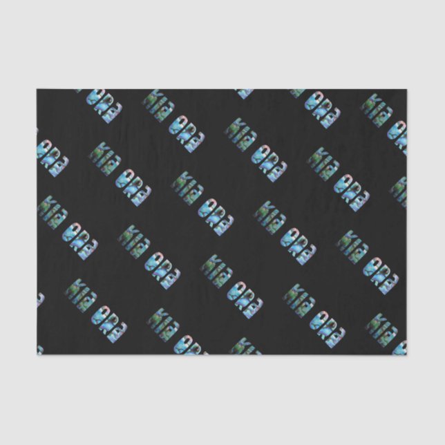 NEW ZEALAND KIA ORA GREETING SIMPLE PAUA TISSUE PAPER (Front)