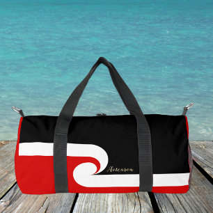 New Zealand, kit bag, Maori Flag, Wave / Surf Duffle Bag