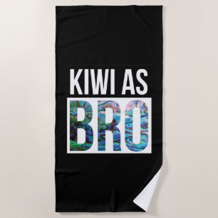 NEW ZEALAND KIWI AS BRO PAUA BEACH TOWEL