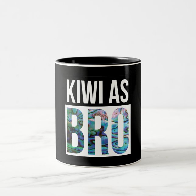 NEW ZEALAND KIWI AS BRO PAUA Two-Tone COFFEE MUG (Center)