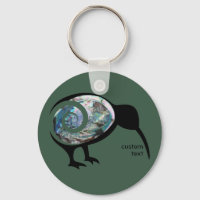 NEW ZEALAND KIWI BIRD PAUA BLACK GREEN FERN KORU