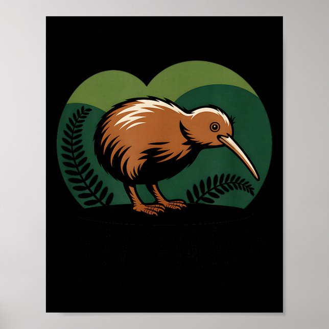 New Zealand Kiwi Bird  Poster (Front)