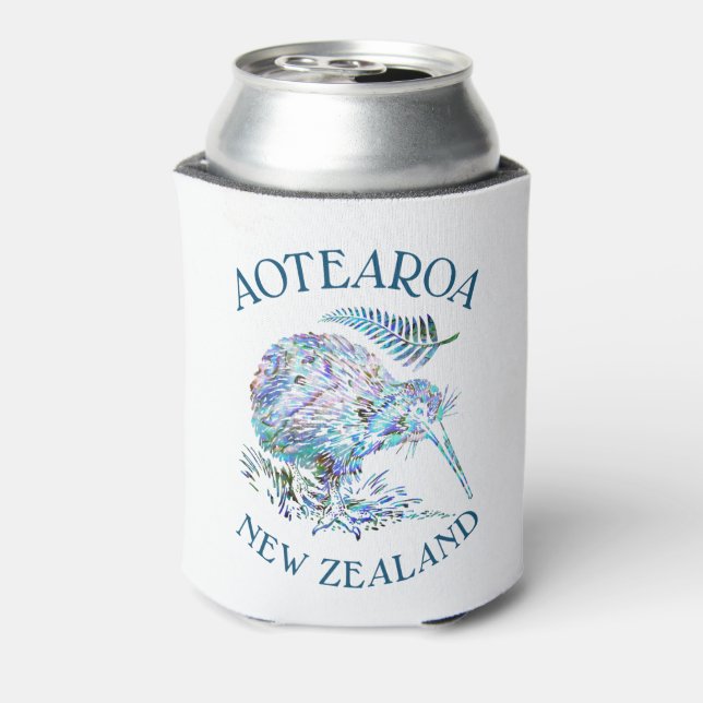 NEW ZEALAND KIWI FERN PAUA CAN COOLER (Can Back)